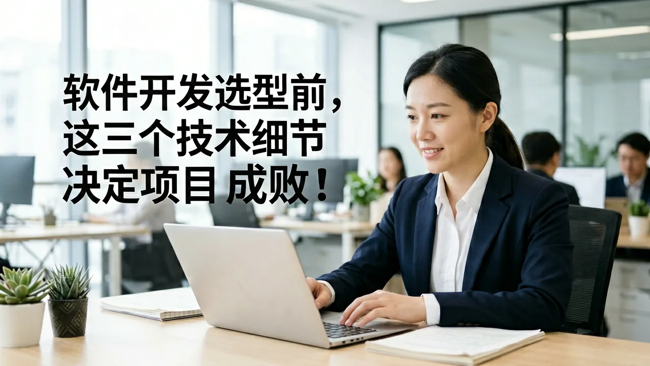 软件开发选型前，这三个技术细节决定项目成败